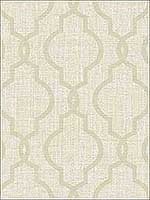 Geometric Jute Taupe Quatrefoil Wallpaper PS41705 by Kenneth James Wallpaper for sale at Wallpapers To Go
