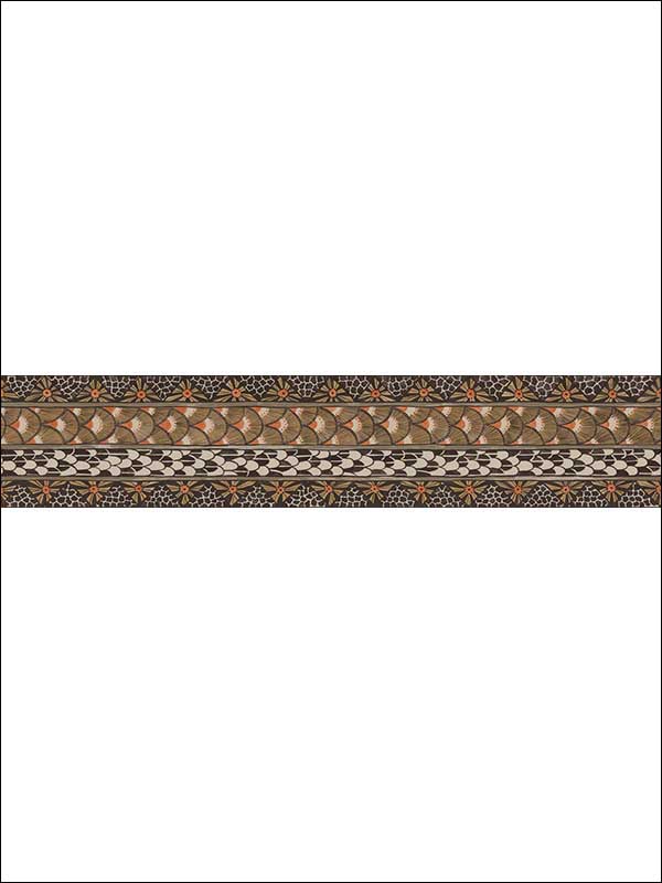 Ardmore Black And Burnt Orange Border 1095026 by Cole and Son Wallpaper for sale at Wallpapers To Go