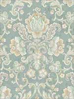 Vintage Cameo Seafoam Wallpaper MV80904 by Wallquest Wallpaper for sale at Wallpapers To Go