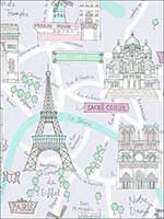 Paris Wallpaper FA40609 by Seabrook Wallpaper for sale at Wallpapers To Go
