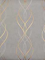 Aurora Grey Gold Wallpaper NW3550 by Antonina Vella Wallpaper for sale at Wallpapers To Go