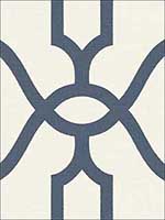 Woven Trellis Federal Blue on White Wallpaper ME1552 by York Wallpaper for sale at Wallpapers To Go