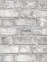 Farmhouse Brick Grey Dove Charcoal Black Wallpaper FH37517 by Patton Norwall Wallpaper for sale at Wallpapers To Go