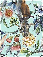 Lemur Green Wallpaper G67957 by Patton Norwall Wallpaper for sale at Wallpapers To Go