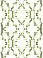 Green and White Tile Trellis Wallpaper NW31604 by Nextwall Wallpaper for sale at Wallpapers To Go