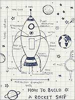 Rocket Ship Wallpaper DA60700 by Seabrook Wallpaper for sale at Wallpapers To Go