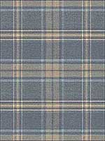 Tartan Blue Soft Gold Wallpaper RM80102 by Casa Mia Wallpaper for sale at Wallpapers To Go