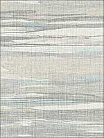 Grasscloth Waves Soft Grey Soft Blue Wallpaper RM70608 by Casa Mia Wallpaper for sale at Wallpapers To Go