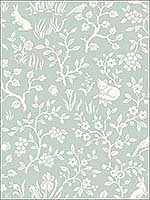 Fox and Hare Green Peel and Stick Wallpaper PSW1167RL by Magnolia Home Wallpaper by Joanna Gaines for sale at Wallpapers To Go