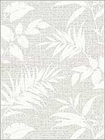 Chandler Grey Botanical Faux Grasscloth Wallpaper 292150808 by Warner Wallpaper for sale at Wallpapers To Go