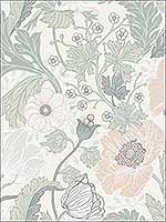 Anemone Light Grey Floral Wallpaper 294833000 by A Street Prints Wallpaper for sale at Wallpapers To Go