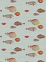 Acquario Print Room Blue Wallpaper 9710030 by Cole and Son Wallpaper for sale at Wallpapers To Go