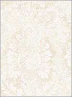Valentine Damask Taupe Linen Wallpaper AF37713 by Patton Norwall Wallpaper for sale at Wallpapers To Go