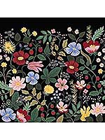 Strawberry Fields Black Green Peel and Stick 4 Panel Mural PSW1333M by Rifle Paper Co Wallpaper for sale at Wallpapers To Go
