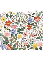 Strawberry Fields White Green Peel and Stick 4 Panel Mural PSW1334M by Rifle Paper Co Wallpaper for sale at Wallpapers To Go