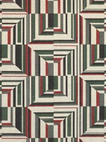 Cubism Black on Flax Fabric AF9652 by Anna French Fabrics for sale at Wallpapers To Go