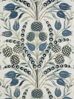 Corneila Aqua and Blue Fabric F972602 by Thibaut Fabrics for sale at Wallpapers To Go