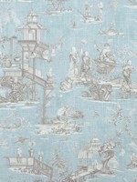 Cheng Toile Robins Egg Fabric F975468 by Thibaut Fabrics for sale at Wallpapers To Go