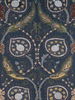 Lewis Charcoal and Bluestone Fabric F913216 by Thibaut Fabrics for sale at Wallpapers To Go