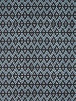 Tiburon Black and Mineral Blue Fabric F913233 by Thibaut Fabrics for sale at Wallpapers To Go