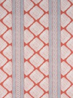 Austin Coral and Spa Blue Fabric F913248 by Thibaut Fabrics for sale at Wallpapers To Go