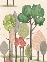 Cypress Pink Tall Trees Wallpaper CEP50136W by OhPopsi Wallpaper for sale at Wallpapers To Go