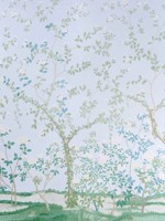 Madame De Pompadour Panel Blue Wallpaper WTG-244488 by Schumacher Wallpaper for sale at Wallpapers To Go