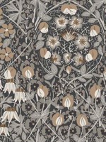 Tulip Garden Wrought Iron and Chamois Prepasted Wallpaper WTG-244873 by Seabrook Wallpaper for sale at Wallpapers To Go