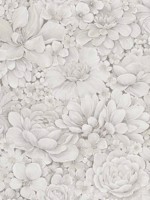 Floral Texture Greige Wallpaper WTG-247141 by Galerie Wallpaper for sale at Wallpapers To Go