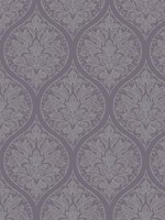 Emporium Ogee Purple and Silver Wallpaper WTG-256363 by Galerie Wallpaper for sale at Wallpapers To Go