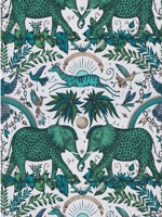 Zambezi Green Wallpaper WTG-260164 by Clarke and Clarke Wallpaper for sale at Wallpapers To Go