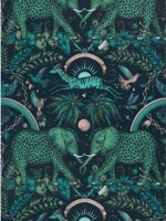 Zambezi Teal Wallpaper WTG-260167 by Clarke and Clarke Wallpaper for sale at Wallpapers To Go