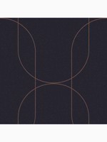 Palais Navy Blue and Copper Geometric Wallpaper WTG-262758 by Graham and Brown Wallpaper for sale at Wallpapers To Go