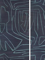 Graffito II Navy Wallpaper WTG-263158 by Lee Jofa Modern Wallpaper for sale at Wallpapers To Go