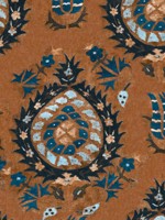Flourish Sienna Blue Black Brown Wallpaper WTG-265156 by Mind the Gap Wallpaper for sale at Wallpapers To Go