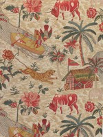 Tiger Reserve Wheat Fabric WTG-265594 by Thibaut Fabrics for sale at Wallpapers To Go