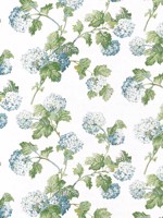 Sussex Hydrangea Blue and Green Fabric WTG-266795 by Anna French Fabrics for sale at Wallpapers To Go