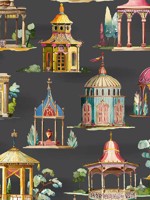 Follies Ebony Wallpaper WTG-267017 by Mulberry Home Wallpaper for sale at Wallpapers To Go