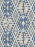 Buckland Blue Wallpaper WTG-267037 by Mulberry Home Wallpaper for sale at Wallpapers To Go