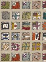 Naval Ensigns Red Plum Wallpaper WTG-267043 by Mulberry Home Wallpaper for sale at Wallpapers To Go