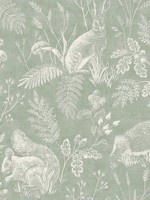 Woodland Green Toile Wallpaper WTG-267951 by Advantage Wallpaper for sale at Wallpapers To Go