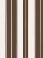 Norfolk Stripe Chocolate Brown Wallpaper WTG-269123 by Thibaut Wallpaper for sale at Wallpapers To Go
