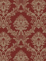 In Reg Classic Damask Red Gold Wallpaper WTG-269922 by Patton Norwall Wallpaper for sale at Wallpapers To Go