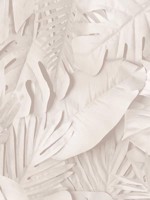 Large Photoreal Tropical Leaves Beige Wallpaper WTG-272371 by Veer Decor Wallpaper for sale at Wallpapers To Go