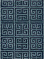 Greek Key Sisal Peacock Wallpaper 5005691 by Schumacher Wallpaper for sale at Wallpapers To Go