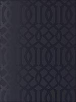 Imperial Trellis Onyx Gloss Wallpaper 2707215 by Schumacher Wallpaper for sale at Wallpapers To Go