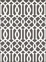 Imperial Trellis Charcoal Wallpaper 5003361 by Schumacher Wallpaper for sale at Wallpapers To Go